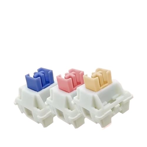 Outemu Switches Lubed Mechanical Keyboard Switch 5Pin Silent Tactile Linear Cream Blue Yellow Custom Gaming RGB MX Switches IINKUEYK(Silent Cream Yellow,Taglia unica) von IINKUEYK