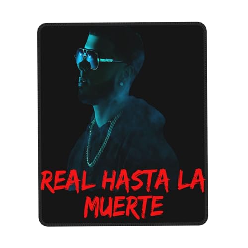 IJHRSFDST Rapper Anuel Sänger AA Anti-Rutsch-Mauspad – Schreibtischunterlage mit Gummirand, Hip-Hop-Design, langlebige und glatte Oberfläche für Gaming oder Büro, mehrere 21,1 x 26,2 cm von IJHRSFDST