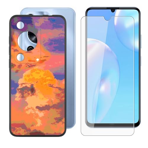 IJTYHF Hülle für Wiko Hi Enjoy 70 (6.75 Zoll) Handyhülle Silikon Cases Weich Phone Case TPU Cover Protector Hüllen Black Bumper + Displayschutzfolie Gehärteter Film -Nachthimmel von IJTYHF