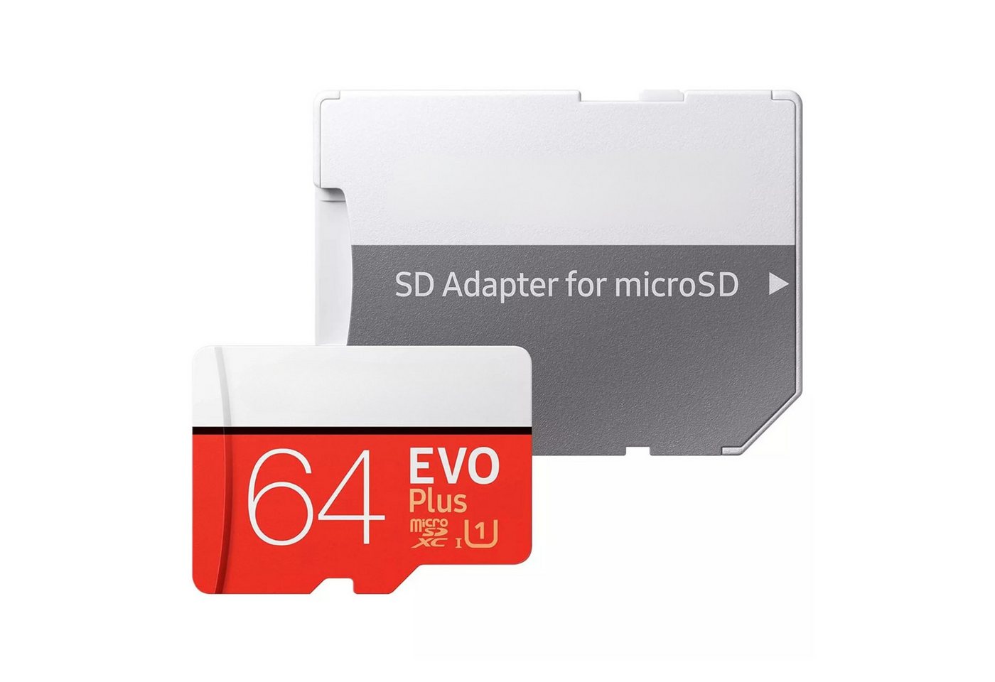 IK-Handelsgruppe Evo Plus Micro-SDXC Speicherkarte passend für Samsung, Speicherkarte (64 GB, Class 10, 100,00 MB/s Lesegeschwindigkeit, inklusive Adapter) von IK-Handelsgruppe