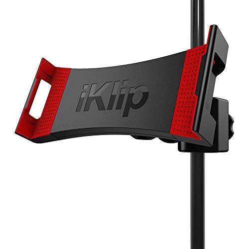 IK Multimedia iKlip 3 - Universalständer auf Mikrofonständer für Tablets von 7 "bis 12,9" mit oder ohne Schutz, Zubehör für Mikrofonständer, Befestigungsständer für iPad von IK Multimedia