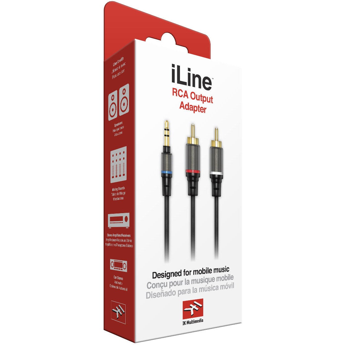 IK Multimedia iLine IP-ILINE-RCAS-IN 3,5 mm Klinke - 2 x Cinch, 1,5 m von IK Multimedia