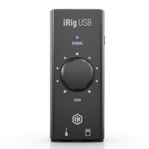 IK Multimedia iRig USB Gitarren- USB-C Audiointerface für MAC und PC (hochauflösende Audioübertragung, AMP-Ausgang mit zwei FX/Thru-Modi, Eingangsverstärkungsregler, inkl. IK-App und Software-Paket) von IK Multimedia