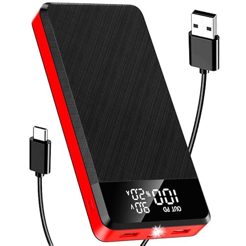 Power Bank 26800mAh,Powerbank mit LED-Anzeige und Taschenlampe,Schnelles Aufladen QC 22,5W/ PD20W,USB C Tragbare Powerbank 3 Eingänge und 3 Ausgänge für Handy Tablets Camping Outdoor Reisen von IKHDCYH