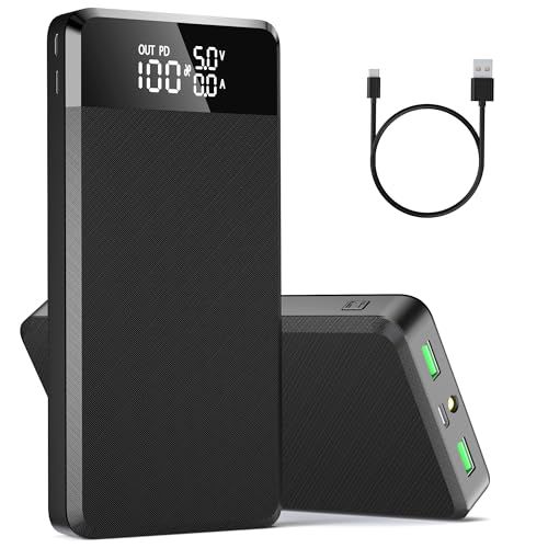 Power Bank 52800mAh,Powerbank mit LED-Anzeige und Taschenlampe,Schnelles Aufladen QC 22,5W & PD20W，USB C Tragbare Powerbank 3 Eingänge und 3 Ausgänge für Handy Tablets Camping Outdoor von IKHDCYH