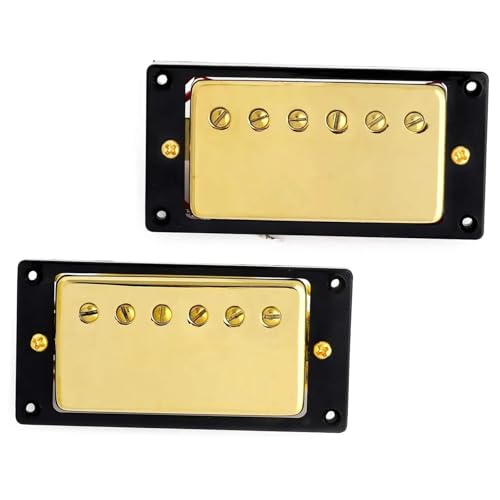 Ersatz- & Kleinteile Für E-Gitarren Humbucker-Doppelspulen-Tonabnehmer Hals- Und Steg-Tonabnehmer Kompatibel Mit LP-Style-E-Gitarrenteilen Ersatz-Gold von ILGIZJIN