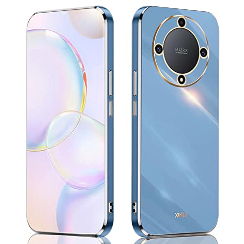 ILING Handyhülle für Honor Magic6 Lite/Magic 6 Lite, Ultradünne Stoßfeste Schutzhülle für Damen, Bunt Silikon Case, Schützen Sie die Kamera Stoßstange Hülle (Blau) von ILING