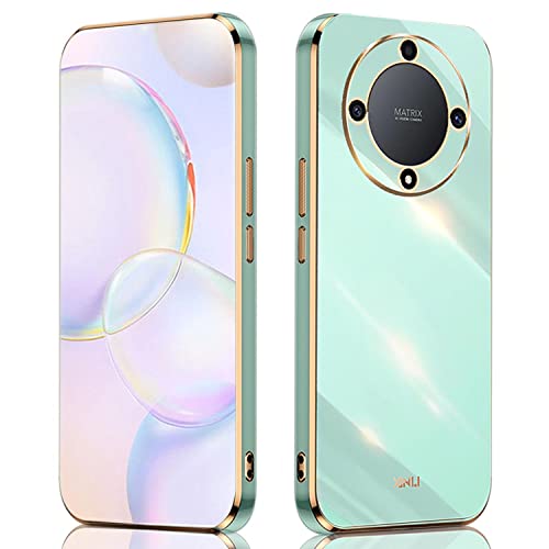 ILING Handyhülle für Honor Magic6 Lite/Magic 6 Lite, Ultradünne Stoßfeste Schutzhülle für Damen, Bunt Silikon Case, Schützen Sie die Kamera Stoßstange Hülle (Grün) von ILING