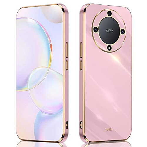 ILING Handyhülle für Honor Magic6 Lite/Magic 6 Lite, Ultradünne Stoßfeste Schutzhülle für Damen, Bunt Silikon Case, Schützen Sie die Kamera Stoßstange Hülle (Violett) von ILING