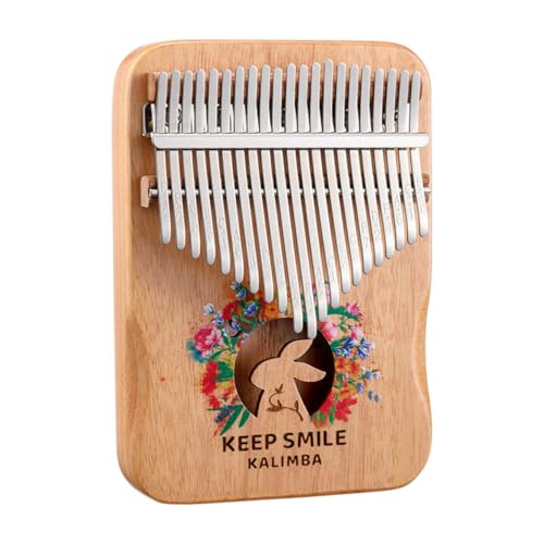 Kalimba Daumenklavier 21 Tasten/17 Tasten Finger Klavier Tragbares Musikinstrument für Anfänger, Musikgeschenke für Musikliebhaber (Hase, Groß) von ILWHE