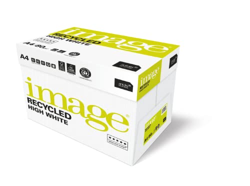 Image Recycled High white - Recycling Kopierpapier 80g/m² A4 - Karton mit 5 Paketen zu 500 Blatt von IMAGE