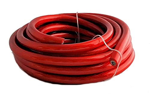 IMC Audio 1/0 Gauge CCA Power Red Wire Cable (7.6 m Red) Battery Cable Wire, Automotive, Car Audio Speaker Home Stereo System, RV Trailer, Amp Wiring 0 Gauge Power Wire Cable 0 Car Audio von IMC Audio