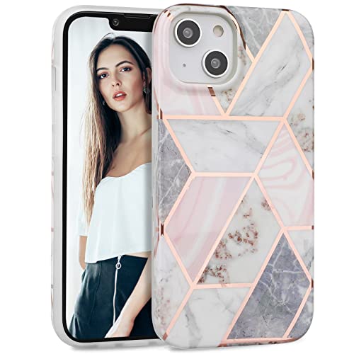 IMIKOKO Hülle Kompatibel mit iPhone 14, Glitzer Marmor TPU Handyhülle Schutzhülle Case Cover für 6,1 Zoll von IMIKOKO