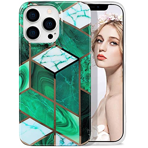 IMIKOKO Hülle für iPhone 13 Pro Marmor, Glitzer Schutzhülle TPU 13 Pro Case 6,1 Zoll Handyhülle von IMIKOKO