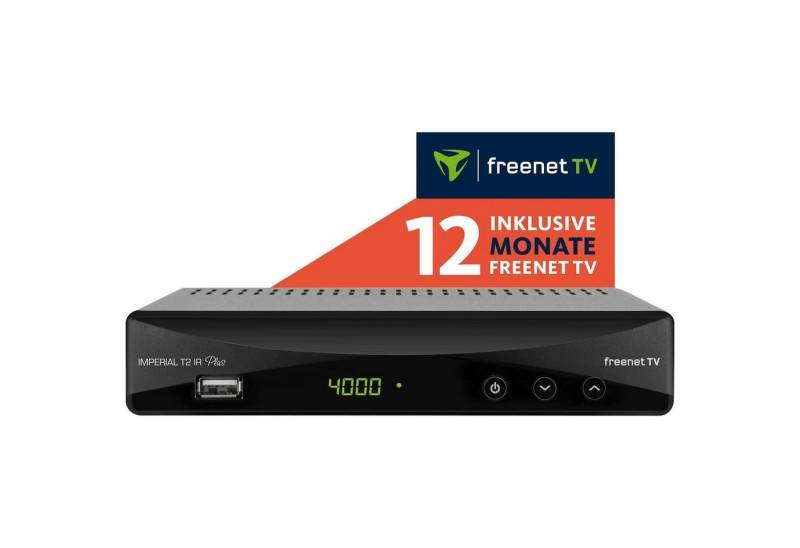 IMPERIAL by TELESTAR T2 IR Plus DVB-T2 HD Receiver inkl. 12 Monate freenet TV¹ DVB-T2 HD Receiver (RJ45 Netzwerkbuchse, Mediaplayer für diverse Formate) von IMPERIAL by TELESTAR