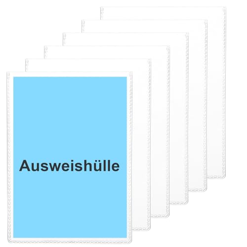 6 Stück Ausweishülle A7 Transparent 78×110 mm Schutzhülle für Ausweis Kreditkartenhülle Scheckkartenhülle SchüLerausweis Kartenhüllen Fahrkartenhülle für ID EC Card von IMPPTE