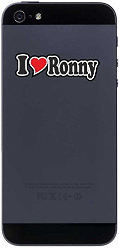 Aufkleber Decal Handyaufkleber Handyskin 70 mm Ich Liebe - I Love Ronny - Smartphone Telefon Handy - Sticker mit Namen vom Mann Frau Kind von INDIGOS UG