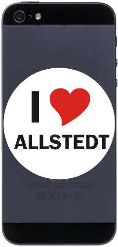 I Love Aufkleber 7 cm mit Stadtname ALLSTEDT - Decal - Sticker - Handy - Handyskin - Handyaufkleber - Telefonaufkleber - JDM - Die Cut - OEM von INDIGOS UG