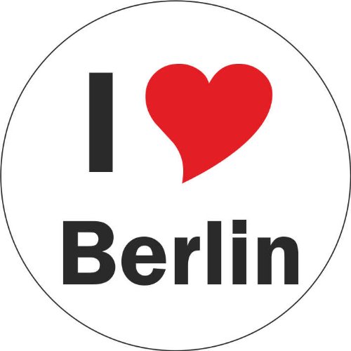 INDIGOS UG I Love Berlin Handyaufkleber Handyskin 50x50 mm rund von INDIGOS UG