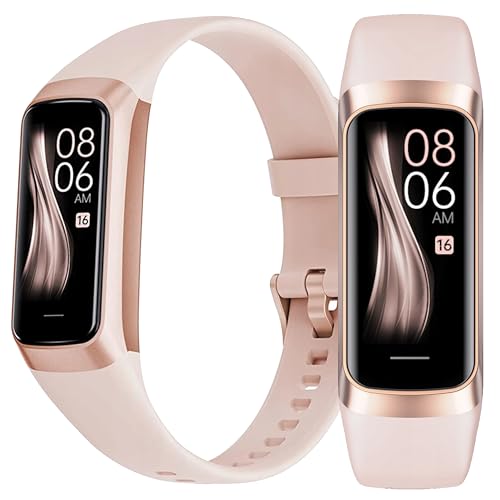 INDYGO - Smartband C60 Fitness Armband mit Bluetooth - Smartwatch Herren Damen - Alarm, Schlafüberwachung, Blutdruckmessung, Herzfrequenzmessung, Kalorienverbrauch und mehr - Gold von INDYGO