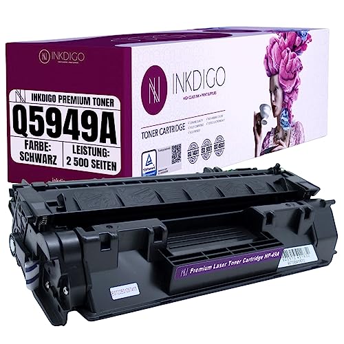 Q5949A - Premium TÜV Toner Schwarz Kompatibel für drucker HP Laserjet 1160 1320 3390 All-in-One 1320n 3392 All-in-One Canon LBP-3300 LBP-3360 von INKDIGO