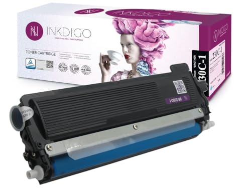 TN230C TN-230 XL - Premium TÜV Toner Cyan Kompatibel für Brother DCP 9010CN HL 3040CN 3045CN 3070CN 3070CW 3075CW MFC 9120CN 9125CN 9320CW 9325CW von INKDIGO