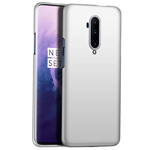 INSOLKIDON Kompatibel mit Oneplus 7T Pro Hülle PC Hart Zurück Abdeckung Telefon Schutz Schale Ultra Dünn Luxus Schutz Stoßstange Fall Anti-Fall Kratzfest (Silber) von INSOLKIDON