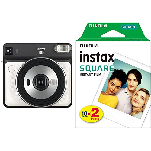 Fujifilm Instax SQ 6 EX D Sofortbildkamera, Pearl Weiß + Instax Square WW2 Colorfilm klar von INSTAX