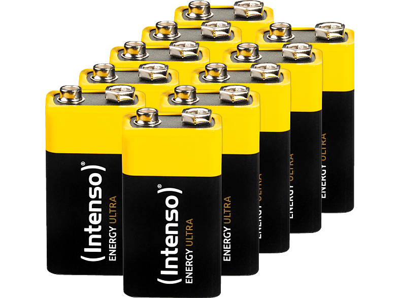 INTENSO 7501451MP Manganese LRR61 Alkaline Batterie, Alkaline, 9 Volt, 560 mAh 10 von INTENSO