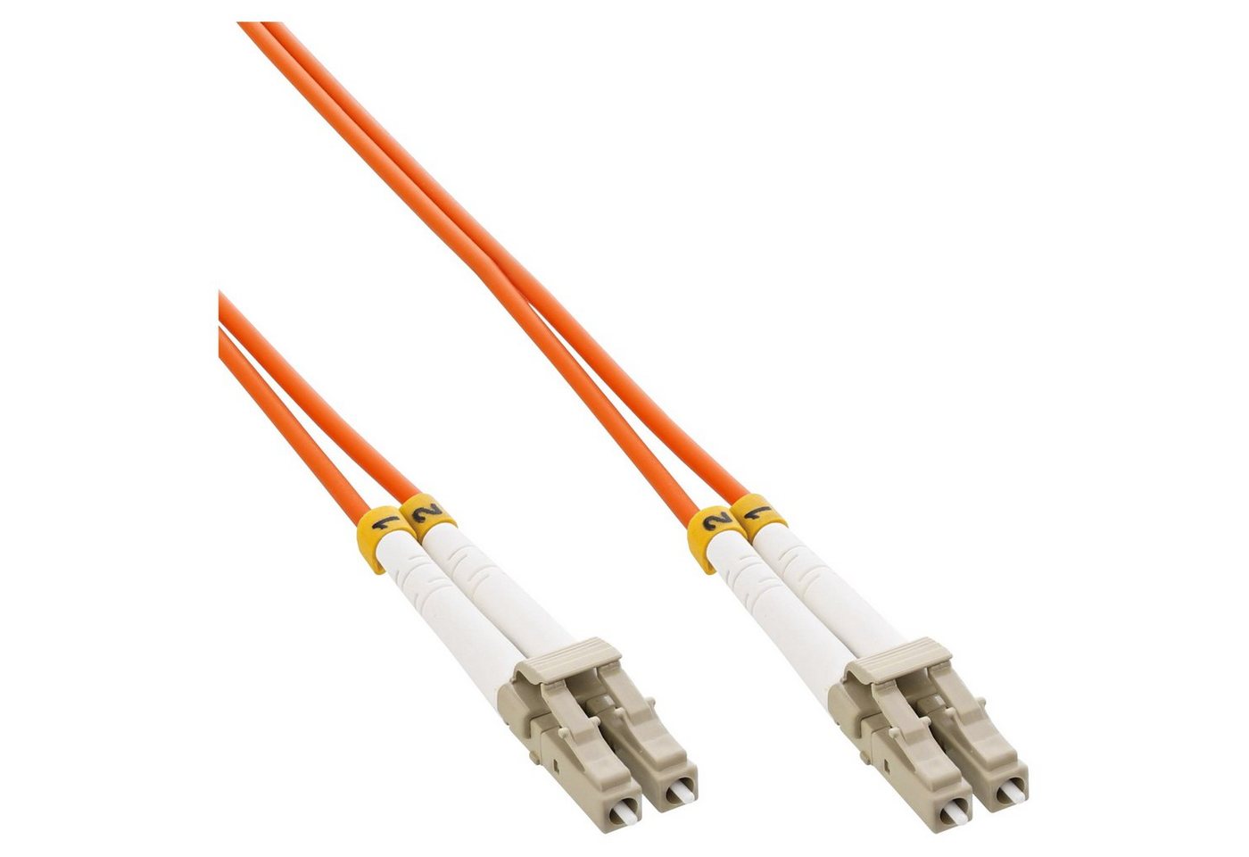 Inline InLine® LWL Duplex Kabel, LC/LC, 50/125µm, OM2, 10m LAN-Kabel von Inline