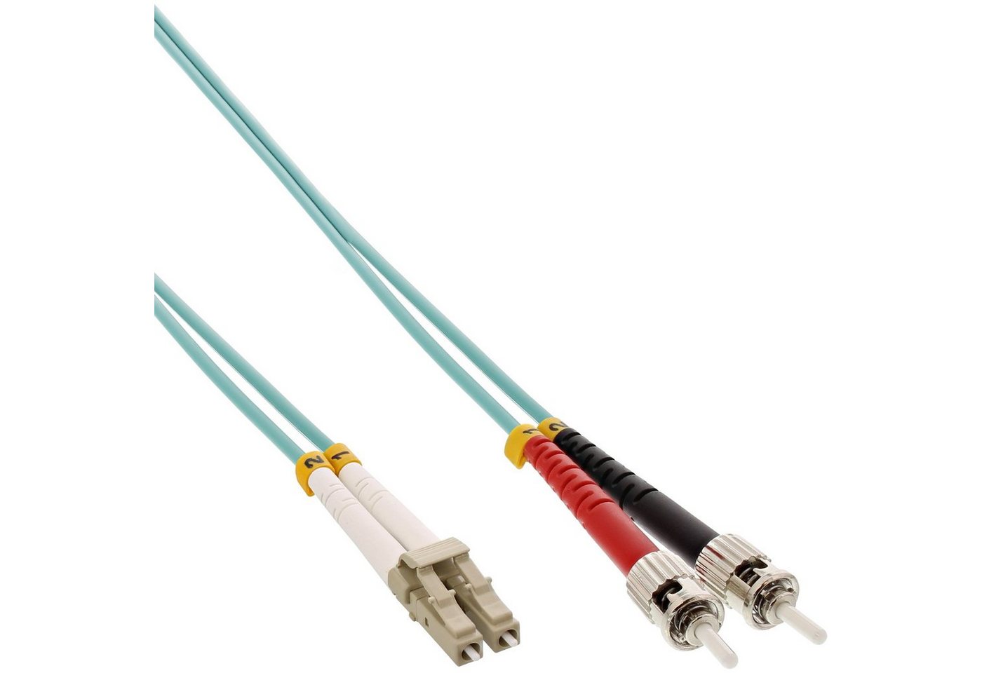 Inline InLine® LWL Duplex Kabel, LC/ST, 50/125µm, OM3, 0,5m LAN-Kabel von Inline