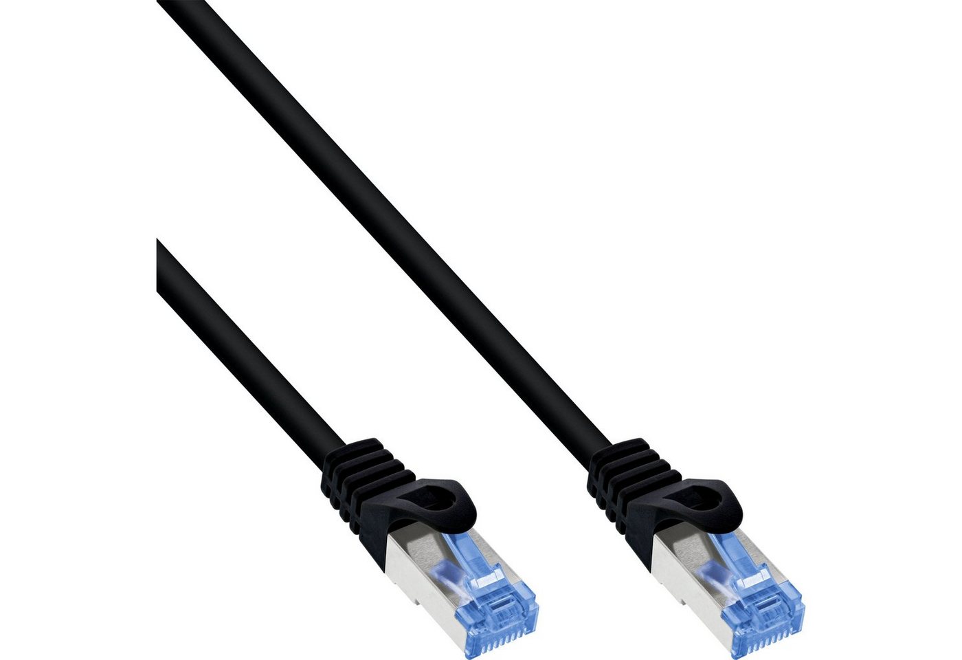 Inline InLine® Patchkabel, Cat.6A, S/FTP, TPE flexibel, schwarz, 30m LAN-Kabel von Inline