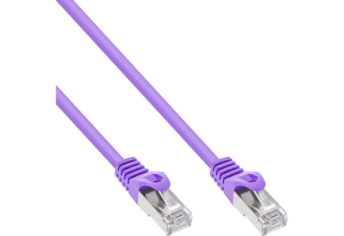 INTOS ELECTRONIC AG InLine® Patchkabel, SF/UTP, Cat.5e, purple, 3m LAN-Kabel von INTOS ELECTRONIC AG