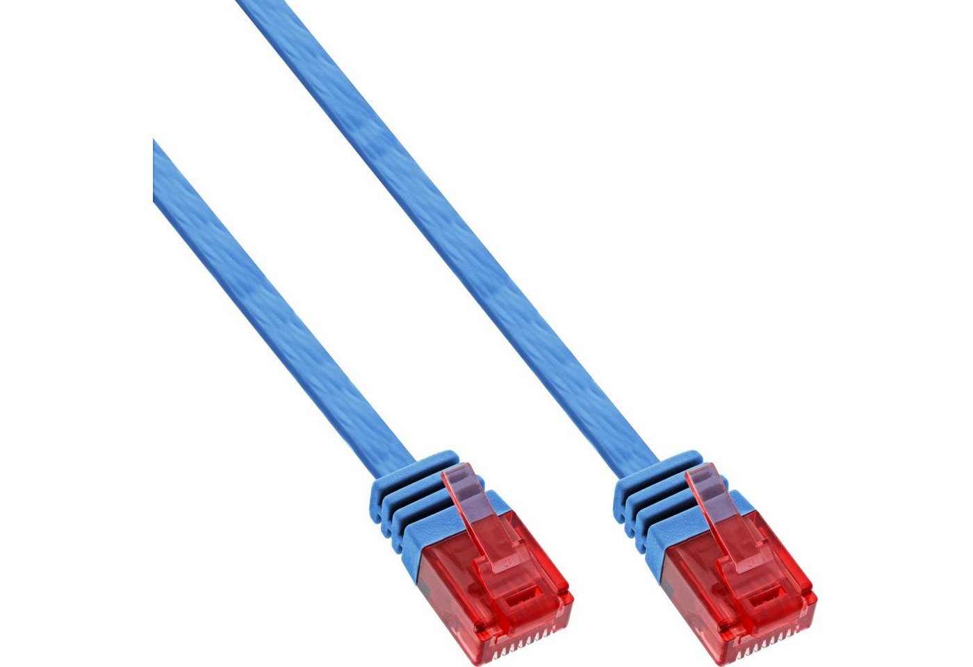 Inline InLine® Patchkabel flach, U/UTP, Cat.6, blau, 7m LAN-Kabel von Inline