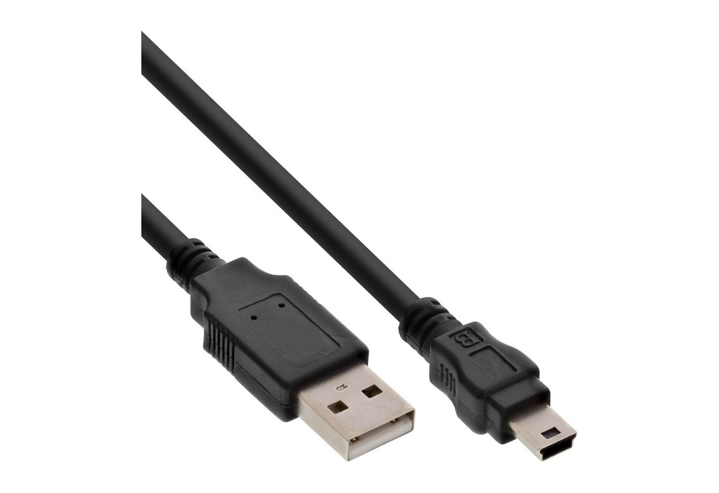 Inline InLine® USB 2.0 Mini-Kabel, USB A ST an Mini-B ST (5pol), schwarz, 1m USB-Kabel von Inline