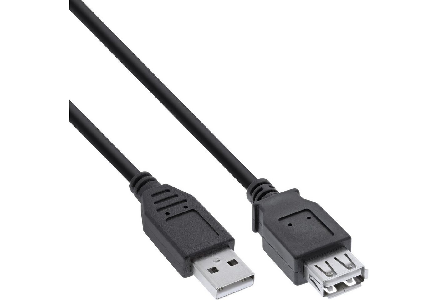 INTOS ELECTRONIC AG InLine® USB 2.0 Verlängerung, USB-A Stecker / Buchse, schwarz, 3m USB-Kabel von INTOS ELECTRONIC AG