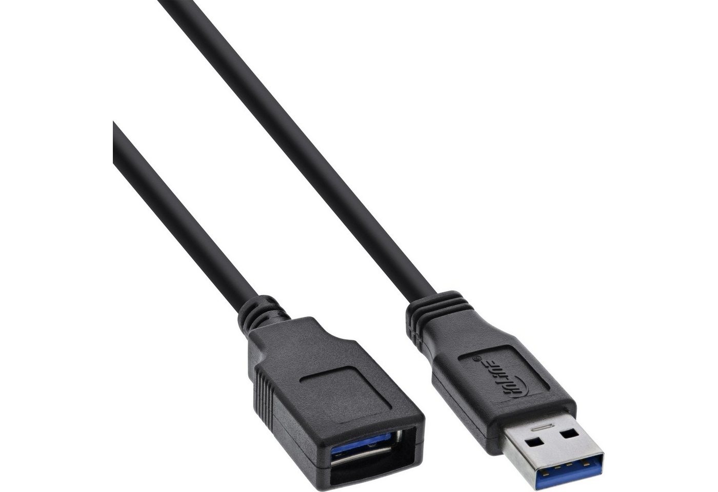 INTOS ELECTRONIC AG InLine® USB 3.0 Kabel, A Stecker / Buchse, schwarz, 2,5m USB-Kabel von INTOS ELECTRONIC AG