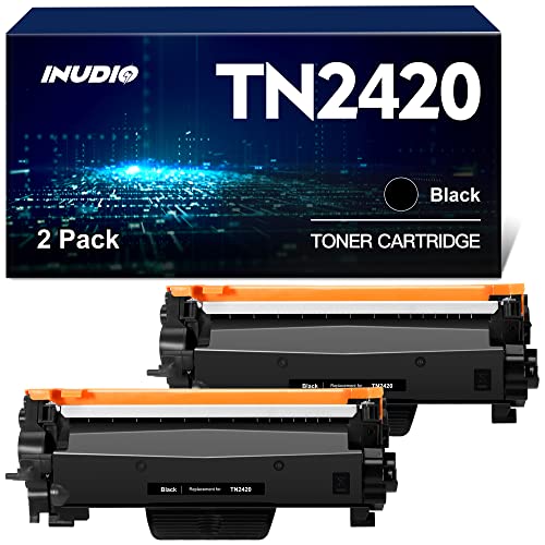 2er-Schwarz TN2420 Toner für Toner Brother TN2420 TN 2420 TN-2420 TN-2410 TN2410 TN 2410 Kompatibel für Brother MFC-L2710DW MFC-L2710DN MFC-L2750DW MFC-L2730DW HL-L2350DW HL-L2375DW DCP-L2530DW von INUDIO