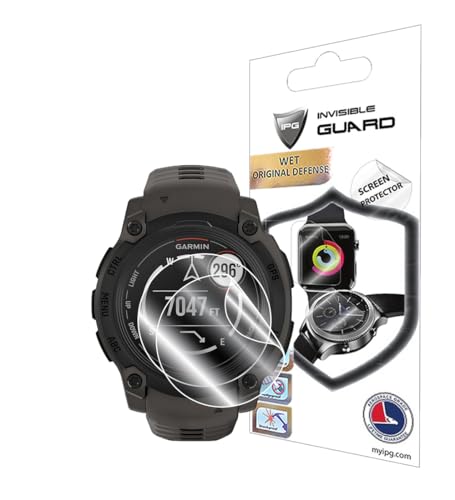 IPG Für GARMIN Instinct E - 40mm Smartwatch Hydrogel Displayschutzfolie (2 Stück), unsichtbare HD-Klarfolie, Anti-Kratzschutz, glatt/selbstheilend/blasenfrei für Ins/E40mm von IPG