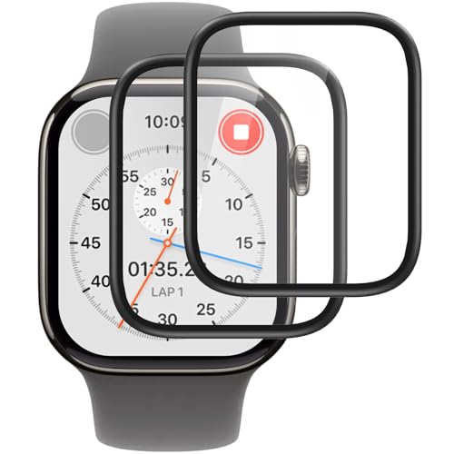 IQShield Displayschutzfolie für Apple Watch Series 10 42mm, Ultraklares gehärtetes Glas, Schutzfolie für iWatch 10 42mm, 3D Vollständige Abdeckung, Berührungsempfindlich, 9H Härte, Blasenfrei - 2 Pack von IQShield