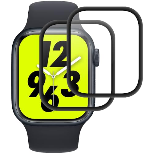 IQShield Panzer Schutz Glas für Apple Watch 44mm Series 6/SE/5/4, 2 Stück Panzer Schutzfolie, High Definition Displayschutz, Blasenfest Installation, Anti-Fingerprint, Anti-Kratzen Panzerfolie von IQShield