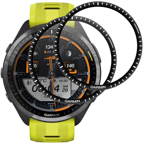 IQShield Panzer Schutz Glas für Garmin Forerunner 965, High Definition Panzer Schutzfolie, Runde Kante Displayschutz, Touch Sensitive, Blasenfest Installation, Anti-Kratzer Panzerfolie, 2 Stück von IQShield