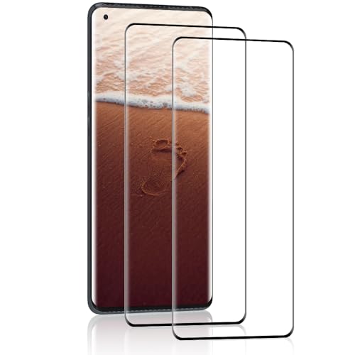 IQShield Panzer Schutz Glas für OPPO Find x5 Pro, 2 Stück Panzer Schutzfolie, 3D Runde Kante Glas Displayschutzfolie, 9H Glasfolie, HD Klar, Blasenfest Installation, Anti-Kratzer Panzerfolie von IQShield