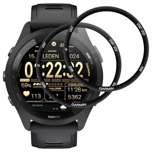 IQShield Schutzfolie für Garmin Forerunner 265, 2 Pack Ultra Clear Panzerglas, Schutzfolie für Garmin 265, Blasenfrei, 3D Vollständige Abdeckung, Berührungsempfindlich von IQShield