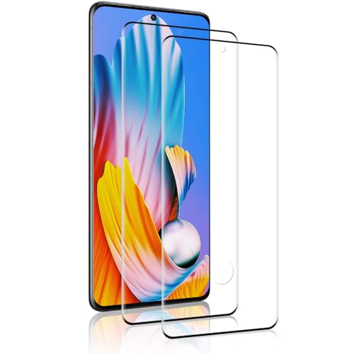 Panzer Schutz Glas für Samsung Galaxy S21 Ultra, 2 Stück HD Panzer Schutzfolie, 3D Runde Kante Glas Displayschutzfolie, 9H Glasfolie, Blasenfest Installation, Anti-Kratzer Panzerfolie von IQShield