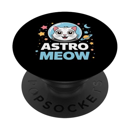 Astro Cat Astronaut Galaxy Space Meow Süßer Kätzchenliebhaber PopSockets mit austauschbarem PopGrip von IQTEE