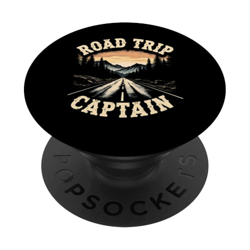 Road Trip Captain Lustig Camping Wandern Outdoor Natur PopSockets mit austauschbarem PopGrip von IQTEE