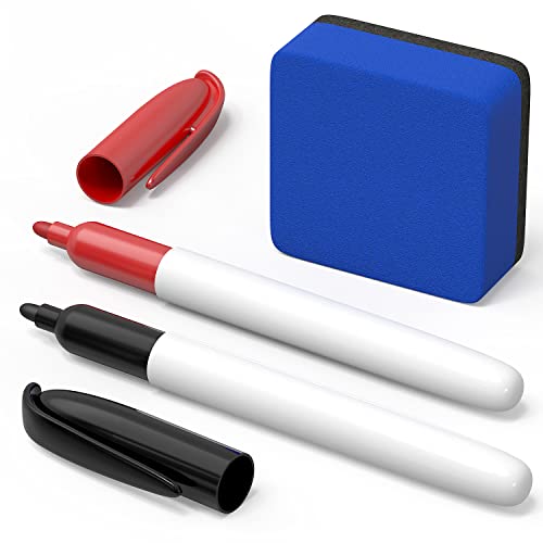 IRICUS Whiteboard Marker Mit Schwamm - Abwischbare Whiteboard-Stifte - Trocken Abwischbare Marker - Nicht Permanente Marker - Abwischbare Boardmarker Für Flipchart, Memotafel, Magnettafel von IRICUS