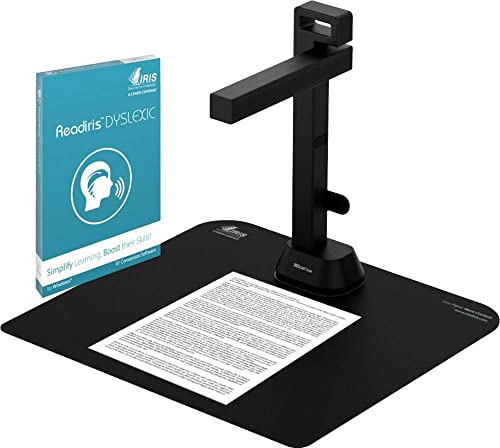 IRIScan Desk Pro 6 Legasthenie : Scannen Text Sprechen, Buchscanner, OCR Dokumentenscanner 21MP Kamera Visualizer:tragbarer Scanner, AI-Flachlegung-Auto-Scan-Finger-Verstecken, a3 Scanner Win von IRIScan