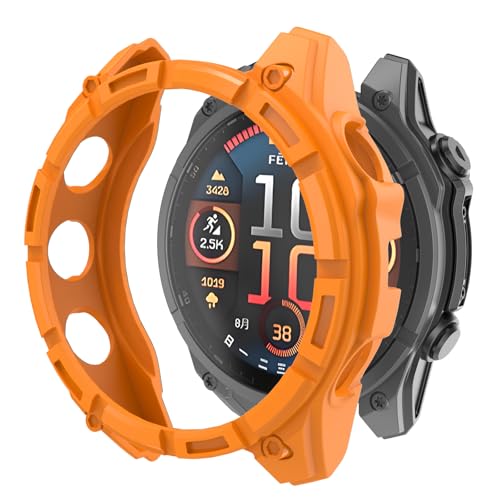 ISABAKE Hülle kompatibel mit Garmin Fenix 8 47MM TPU Schutzhülle, Anti-Fleck, Kratzfest, Stoßfeste. Smartwatch Schutzhülle Shell weich und langlebig kompatibel mit Garmin Fenix 8 47MM von ISABAKE